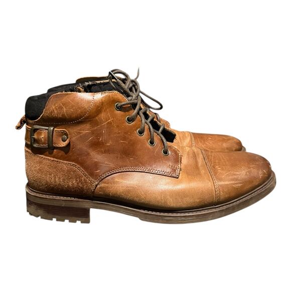 Franco Fortini Men’s Easton Leather Ankle Lace Up Boots Shoes Size 13 Brown main image 6